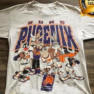Retro Nba Phoenix Suns Looney Tunes Ash T-Shirt, Phoenix Suns Basketball Shirt